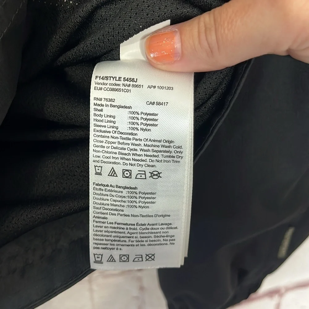 Timberland Waterproof Hooded Jacket Black Medium EUC